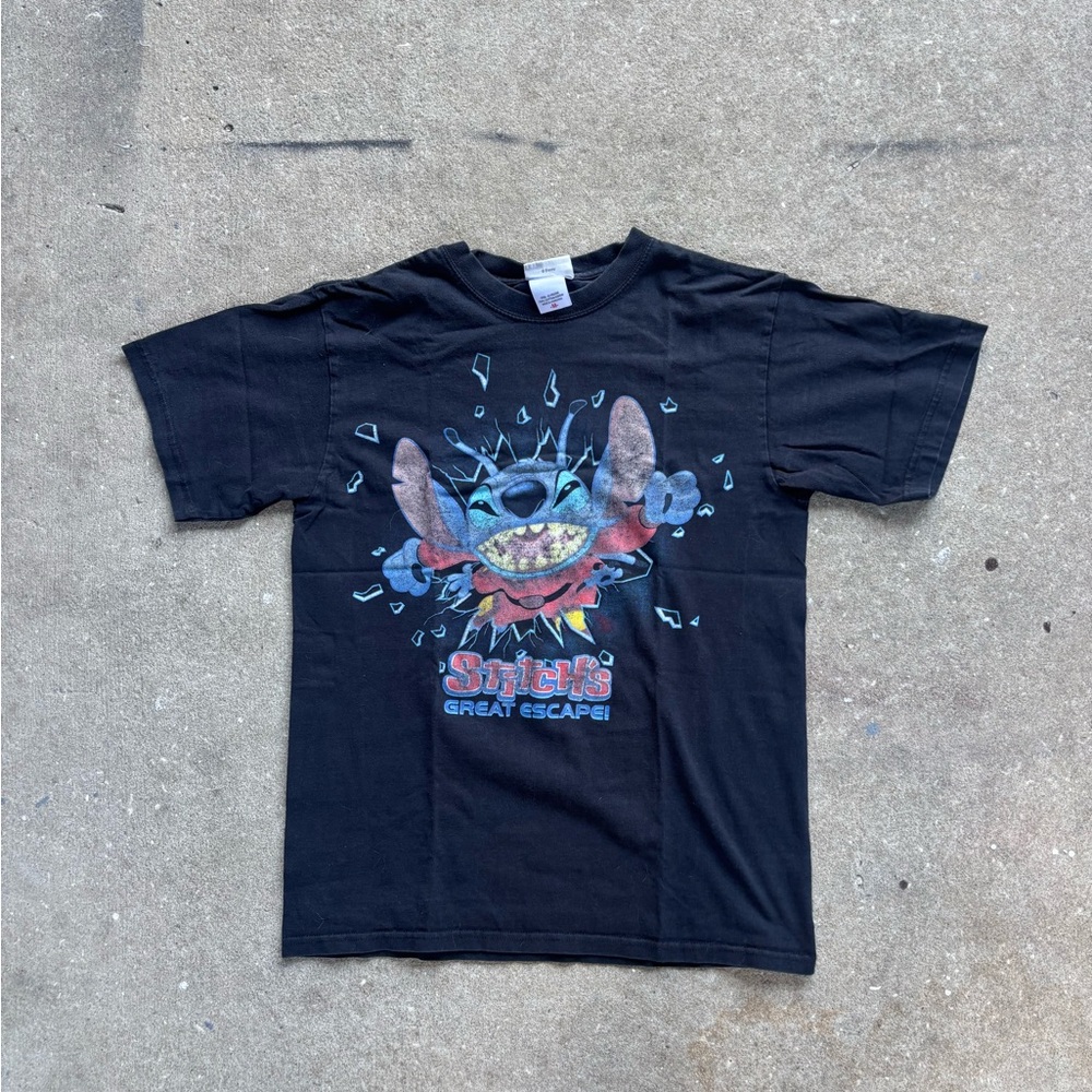 Disney Black Graphic Tee with Blue Accents